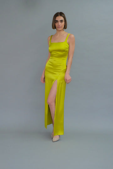 Lime Green Slip Dress