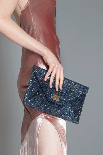 Mettalic Blue Clutch