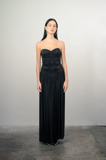 Rouched Bodice Gown Dress