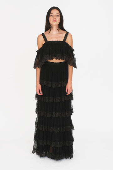 Chiffon Black Total Look