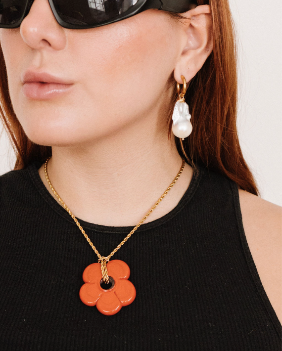 Jumbo Fleur Orange Chain