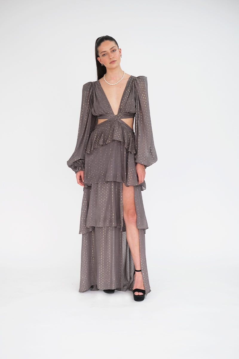 Tiered Ruffle Gown
