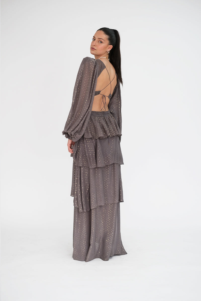 Tiered Ruffle Gown