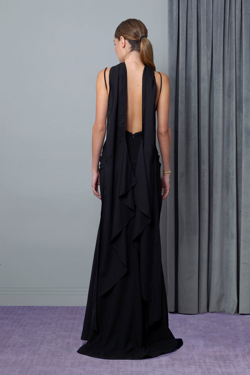 Anjelica Gown Dress in Black