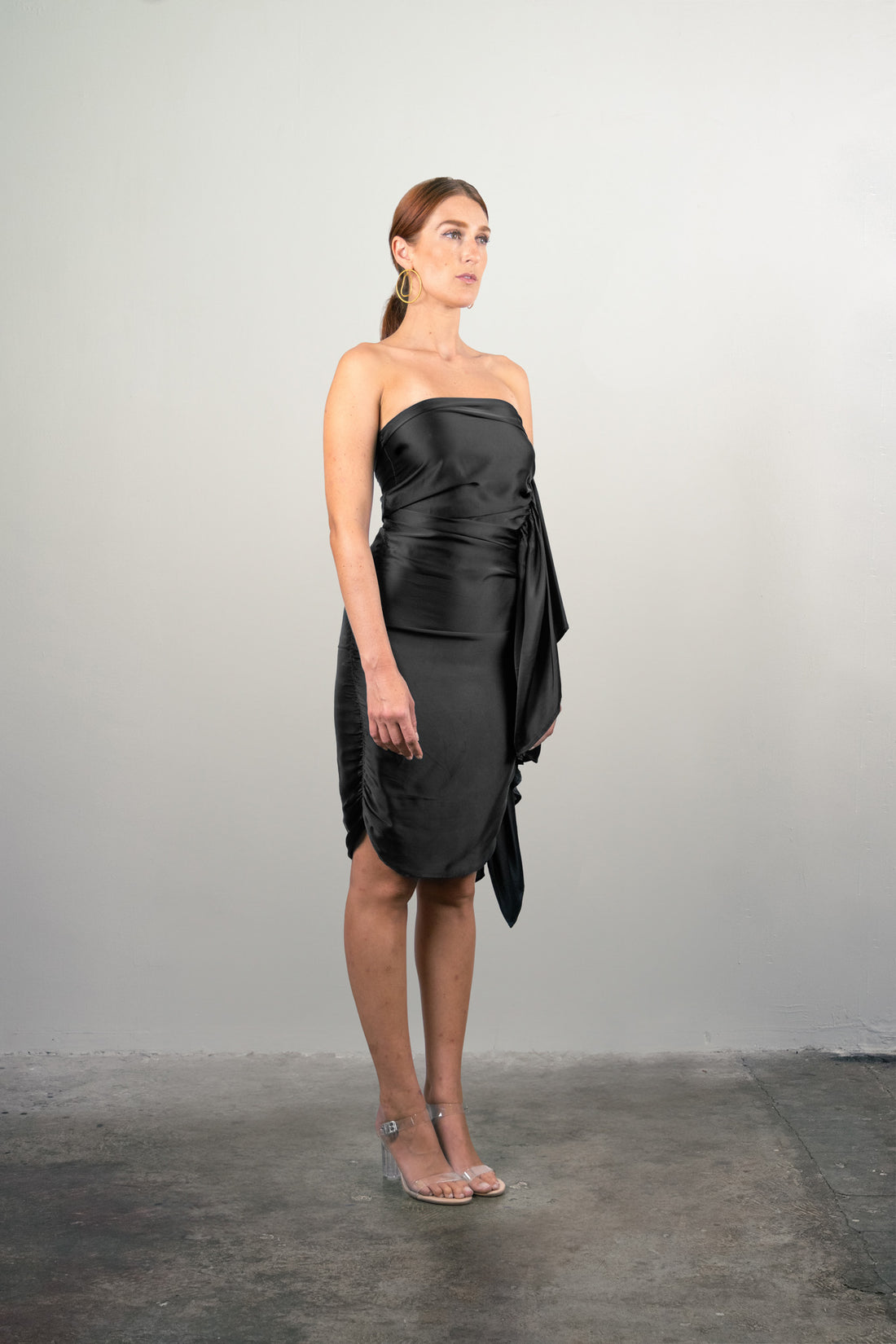 Draped Black Dress