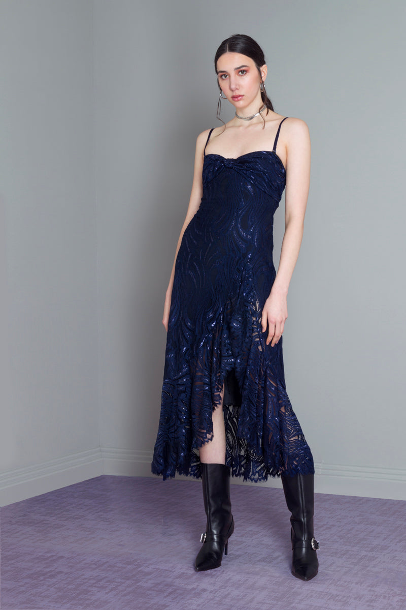 Bustier Ruffled Midi Dress Sale