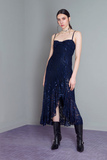 Bustier Ruffled Midi Dress Sale