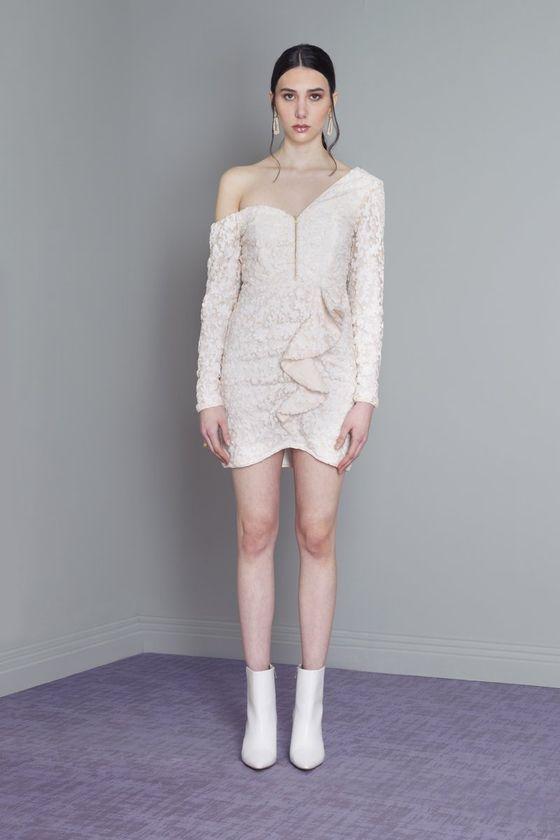 Sequin Embellished Ruffle Mini Dress Sale