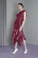 Leighton One-Shoulder Ruffled Metallic Silk-Blend Jacquard Dress